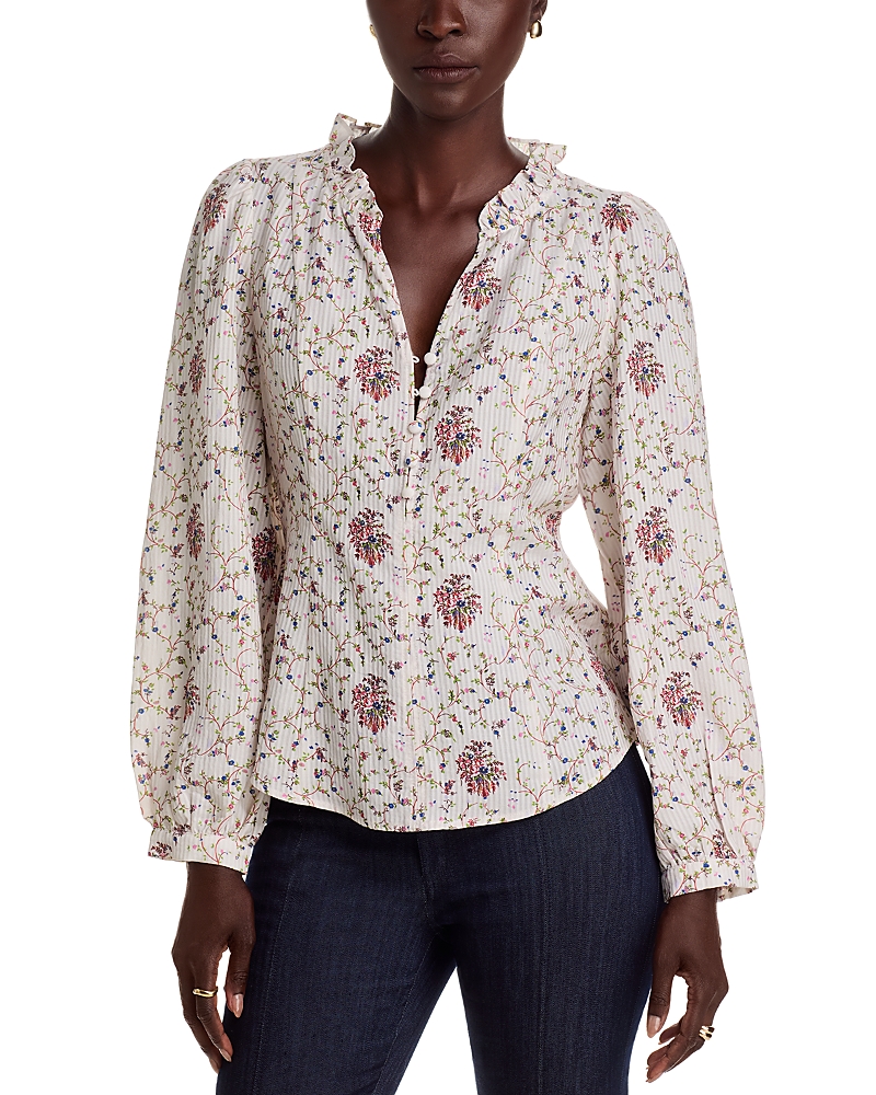 Stellah Ruffle Trim Top In Multi