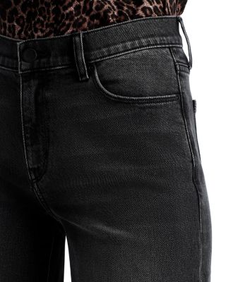 Rafaella Cropped Wide Leg Jeans in Washed Black