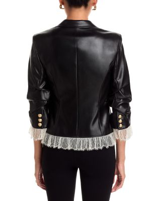 Le Petit Roxie Faux Leather Blazer