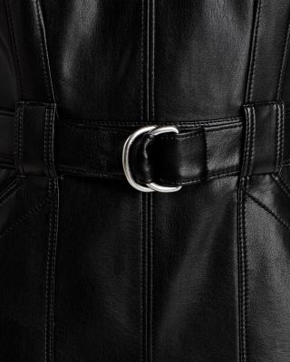 Portia Faux Leather Midi Dress