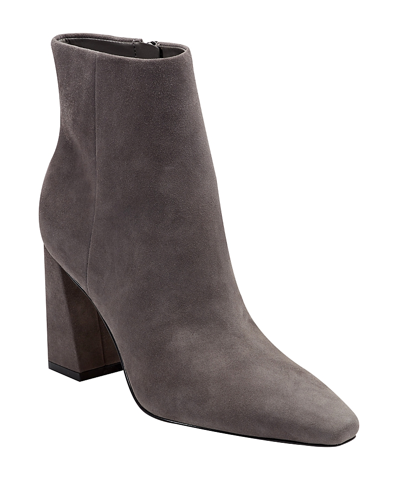 Marc Fisher Ltd Yanara Leather Zip Booties In Gray