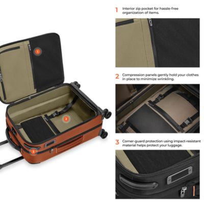 ZDX Essential Global Spinner Carry On Bag