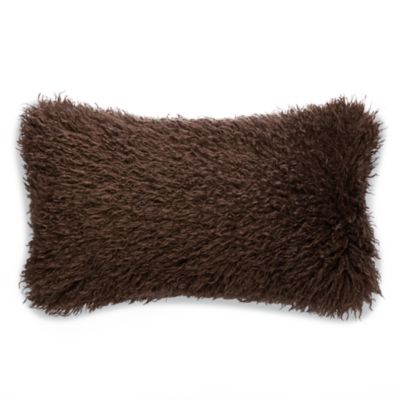 Mongolian Faux Fur Decorative Pillow, 12&amp;quot; x 22&amp;quot; - Exclusive