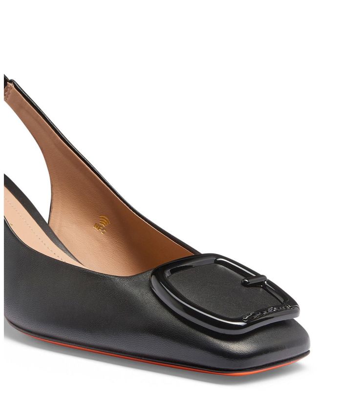 Women's Leather Mid-Heel Slingback