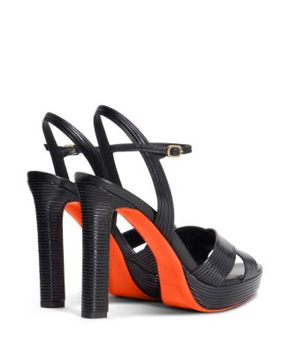  Women's Leather High-Heel Sandal