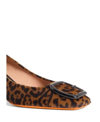  Women&#39;s Animal-Print Cavallino Mid-Heel Pump