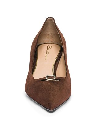  Women&#39;s Suede Mid-Heel Pump