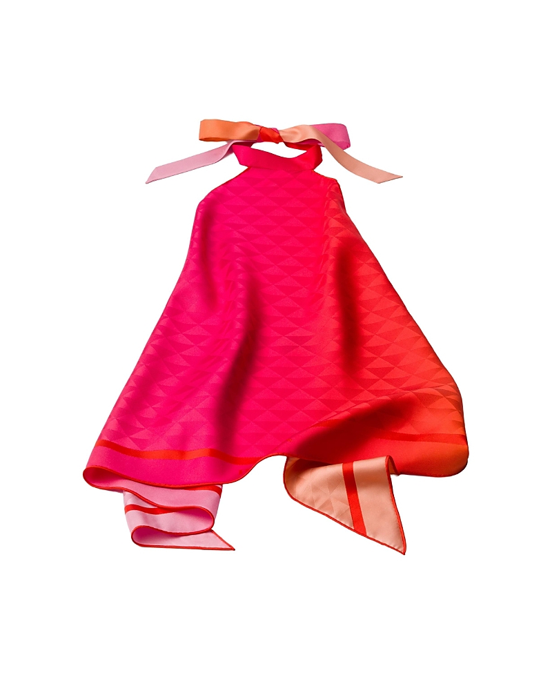 Prada Printed Silk Twill Scarf In Pink