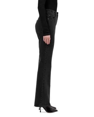 Leena High Rise Baby Flare Jeans in Forecast