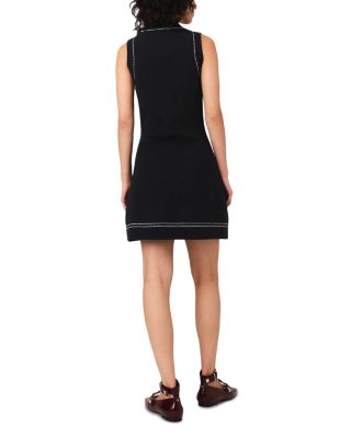 Topstitched Knit Shift Dress