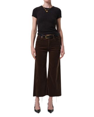 Lyra Wide Leg Cropped Jeans in Costes