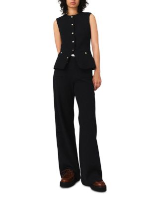 Straight Leg Tweed Pants