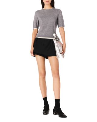 Wool Short Sleeve Sweater