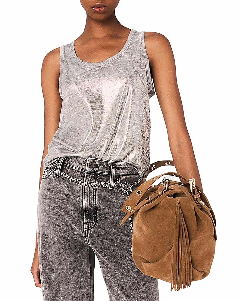 Maje Metallic Tank Top