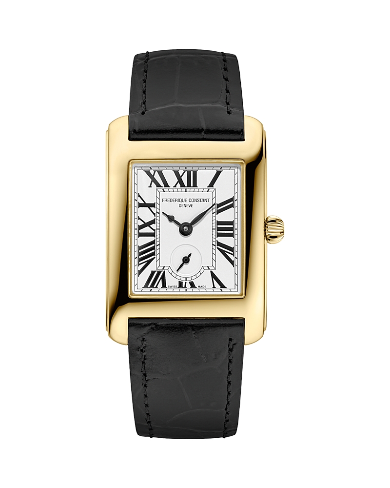 Frederique Constant Carree Small Seconds Watch, 25mm X 36mm In Black