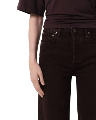 Ren High Rise Wide Leg Ankle Jeans in Sloe Berry