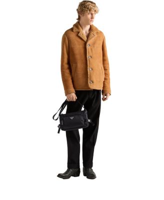 Medium Re-Nylon and Saffiano Leather Shoulder Bag