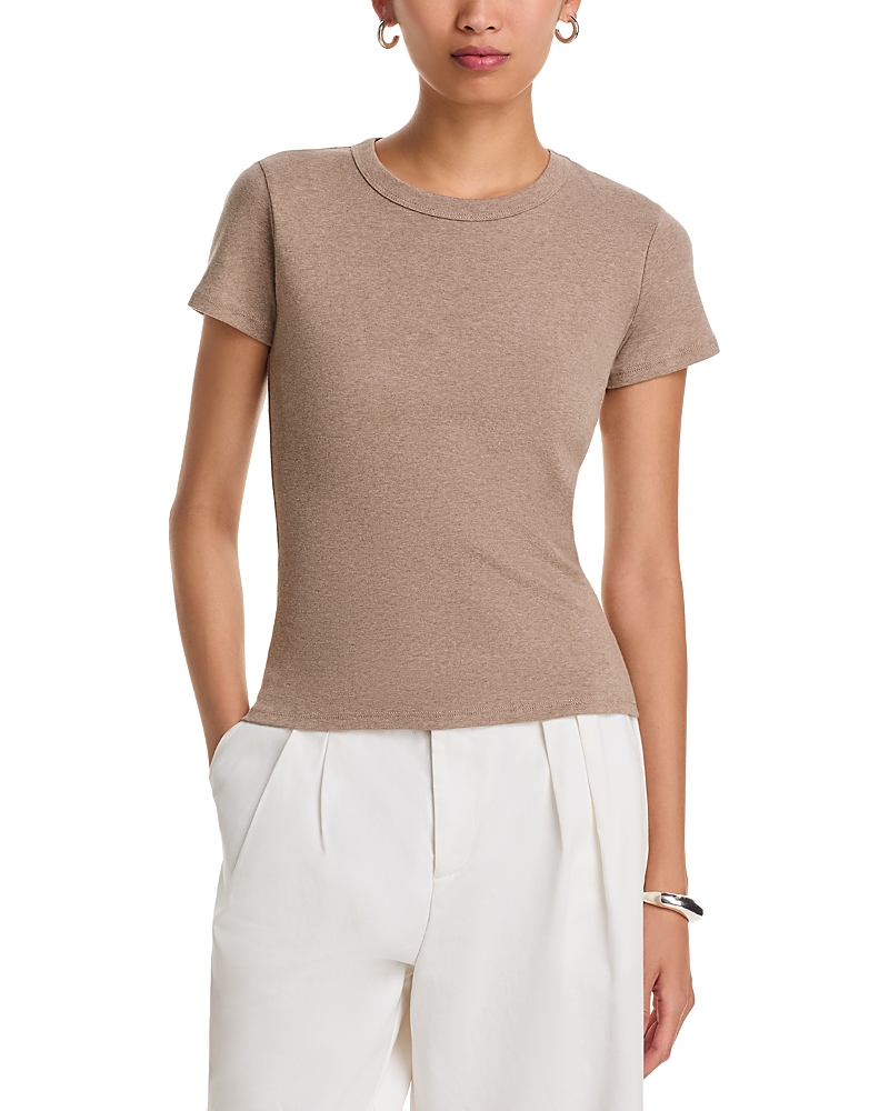 Leset Nando Cotton Slim Fit Tee In Brown