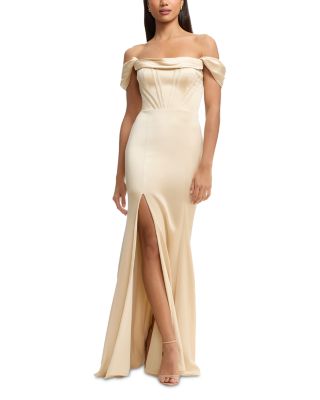 Melania Off-the-Shoulder Gown