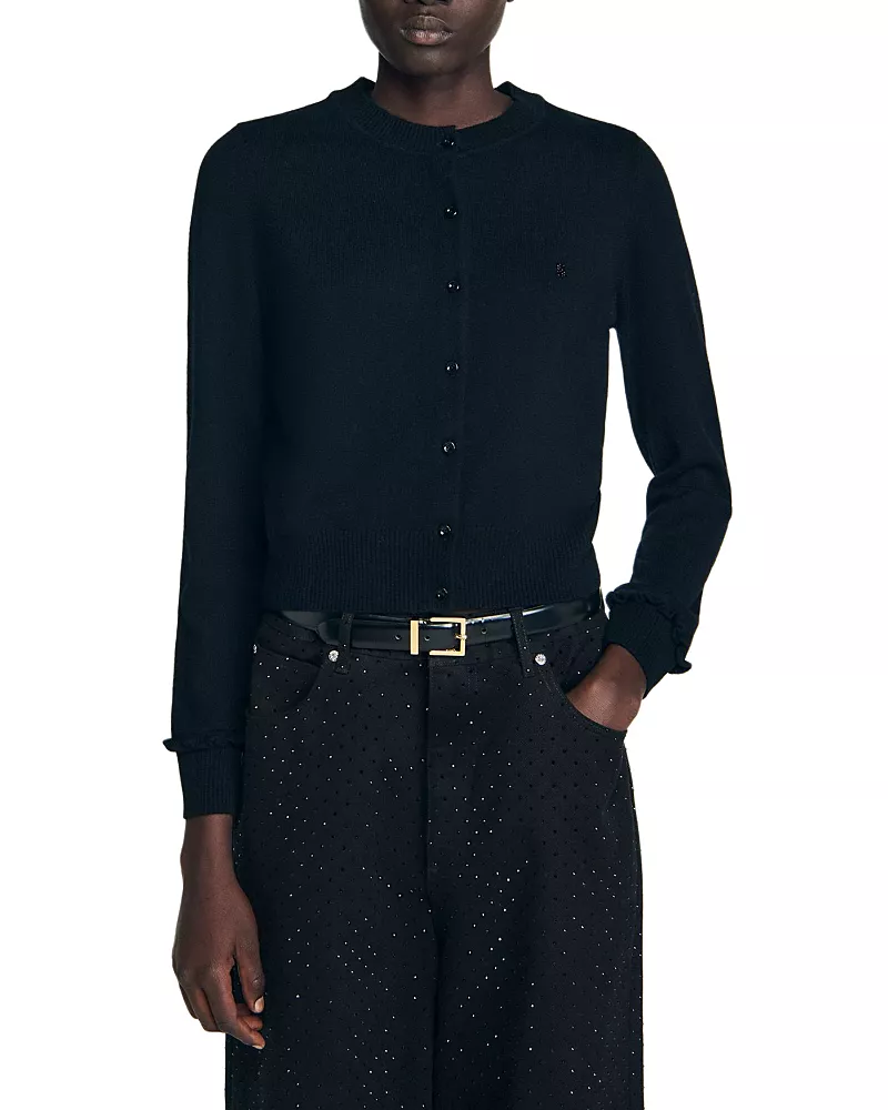 Sandro Emile Ruffled Cardigan