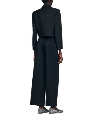 Elastic Waist Wide Leg Trousers