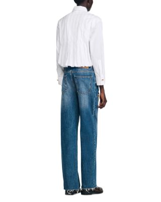 Pleated Cropped Shirt