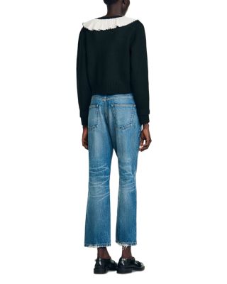 Contrast Collar Cardigan