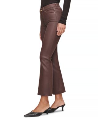 Bridget Boot High Rise Instasculpt™ Coated Crop Jeans in Toffee Coated