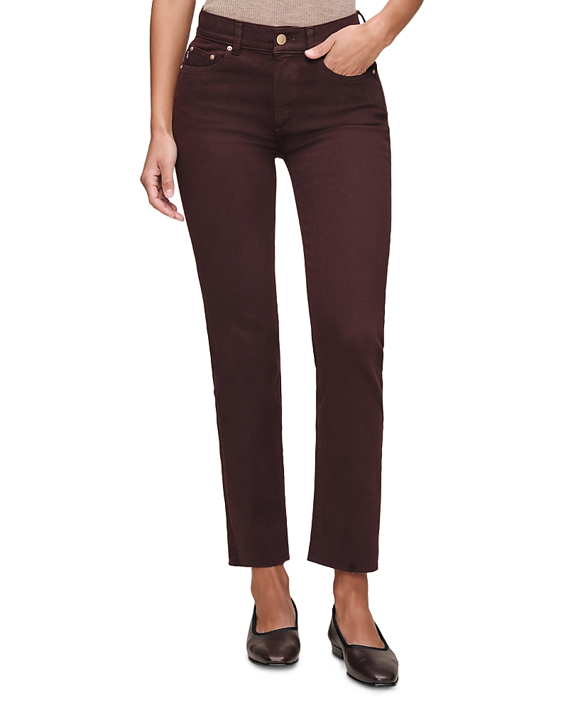 Dl1961 Mara Straight Mid Rise Instasculpt Ankle Jeans In Fig In Purple