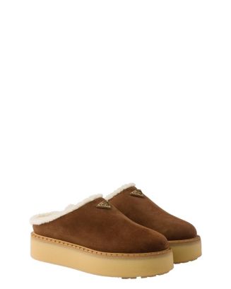 Prada Women's Suede Slippers | Bloomingdale's Shoes