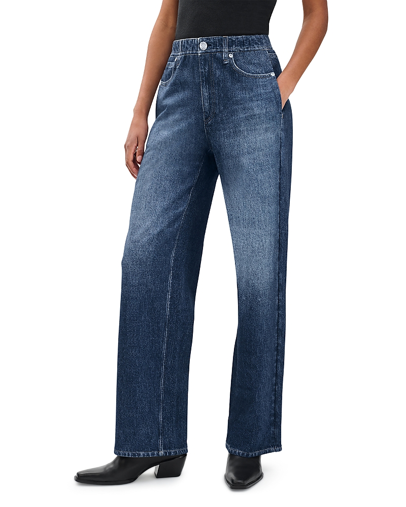 Rag & Bone Miramar Wide Leg Cotton Terry Sweatpant Jeans In Blue