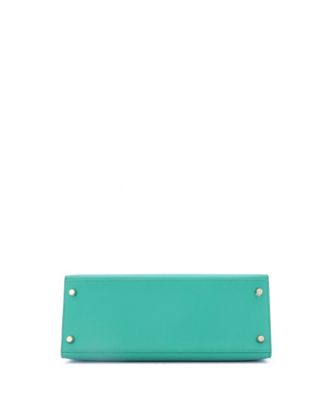 Kelly 28 Handbag Green Epsom with Gold Hardware