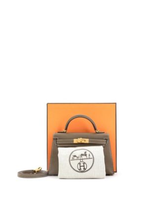 Kelly 20 Handbag Grey Epsom with Gold Hardware