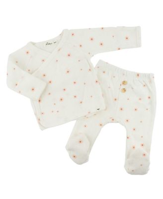 Girls' Twinkle Mini Daisies Print Pointelle Kimono Set - Baby