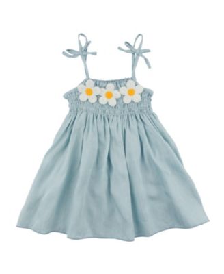 Girls' Denim Crochet Daisies Gidget Dress - Little Kid