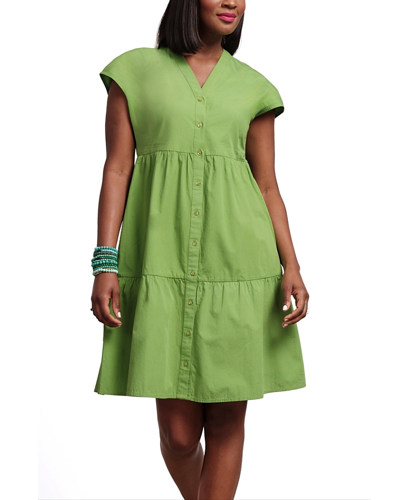 Frances Valentine Breezy Mini Dress In Green