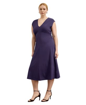 Marina Women&#39;s Organic Jersey Pima Cotton Ruched Dress
