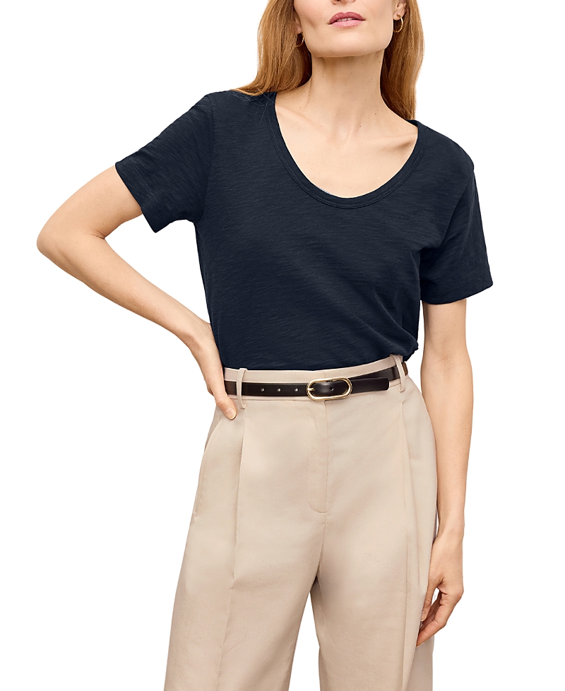 M.m.lafleur M. M.lafleur Kenya Women's Organic Cotton Slub T-shirt In Black