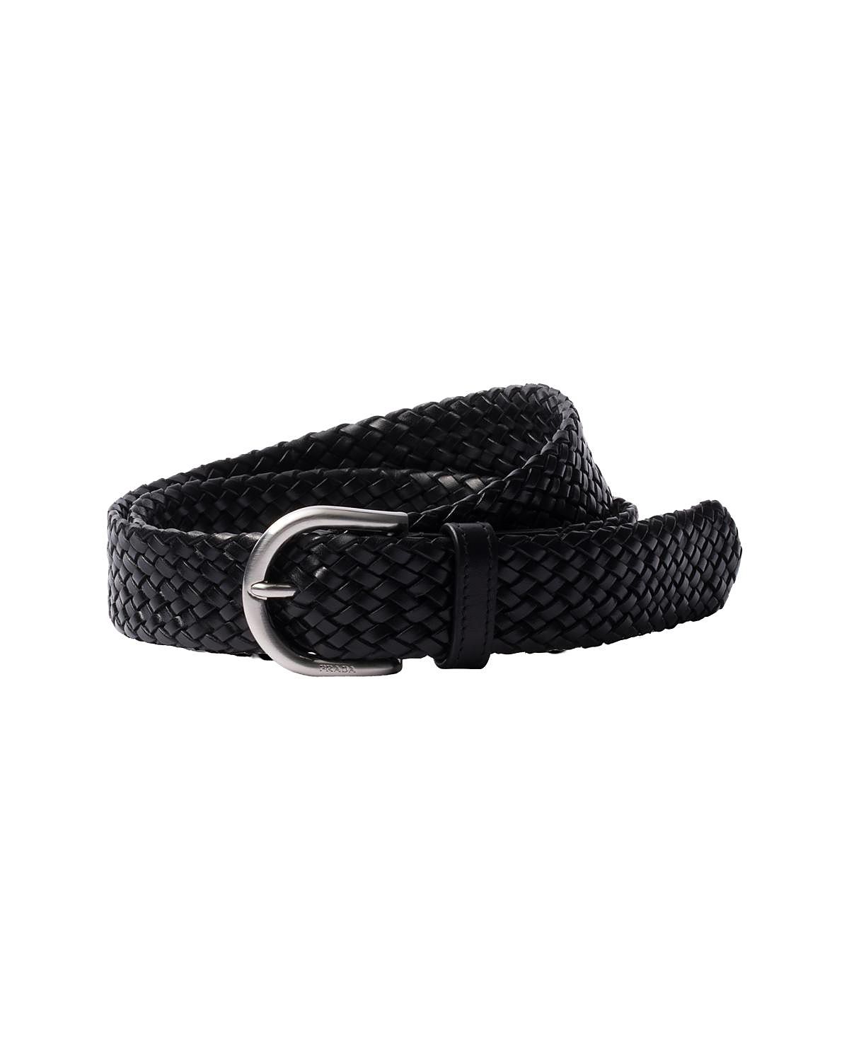 Prada Braided Leather Belt