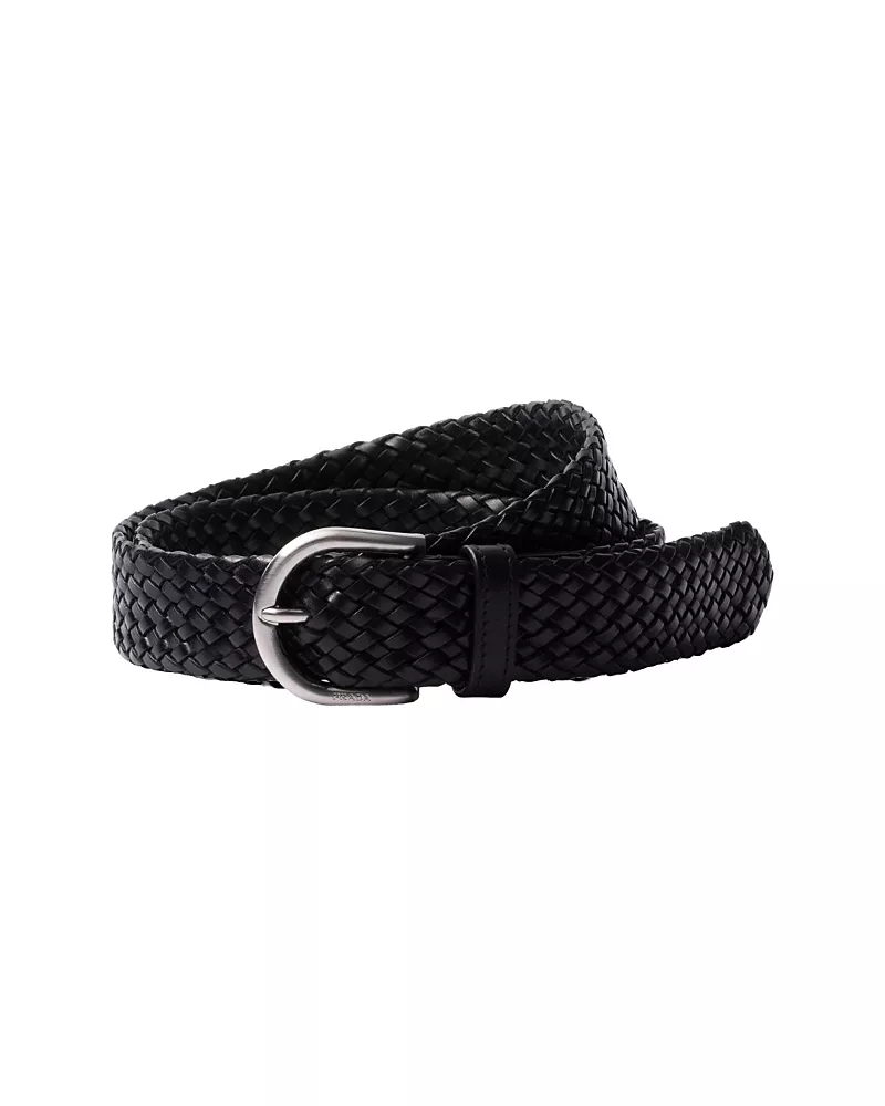 Prada Braided Leather Belt