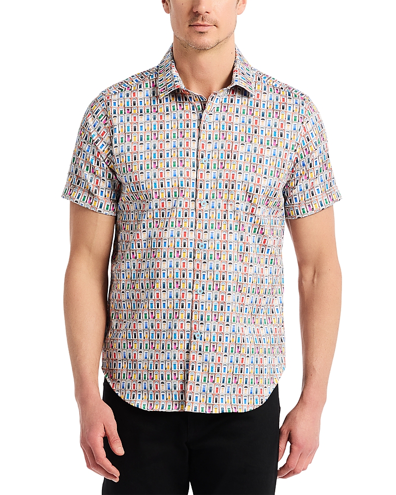 Robert Graham Livingston Short Sleeve Button Down Shirt In Multi