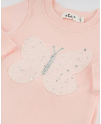 Girls' Butterfly Fleck Tulle Applique Two Piece Set - Baby