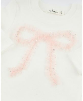 Girls' Ruffle Bow Fleck Tulle Applique Two Piece Set - Baby