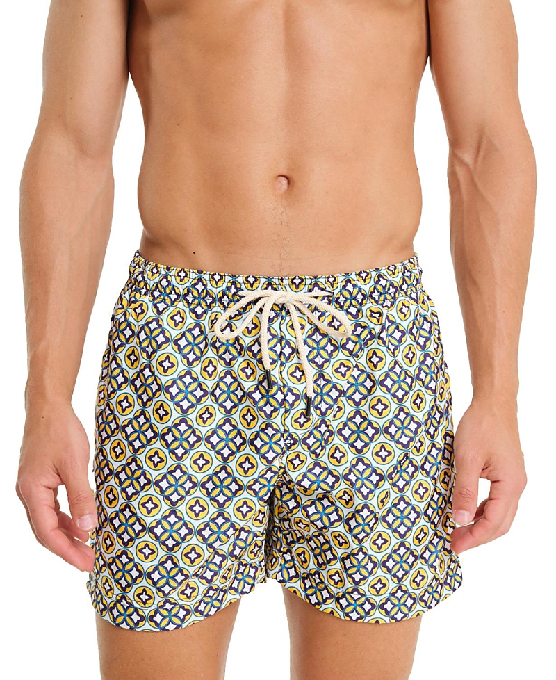 Peninsula Swimwear Geometric-pattern Swim Shorts In Multi