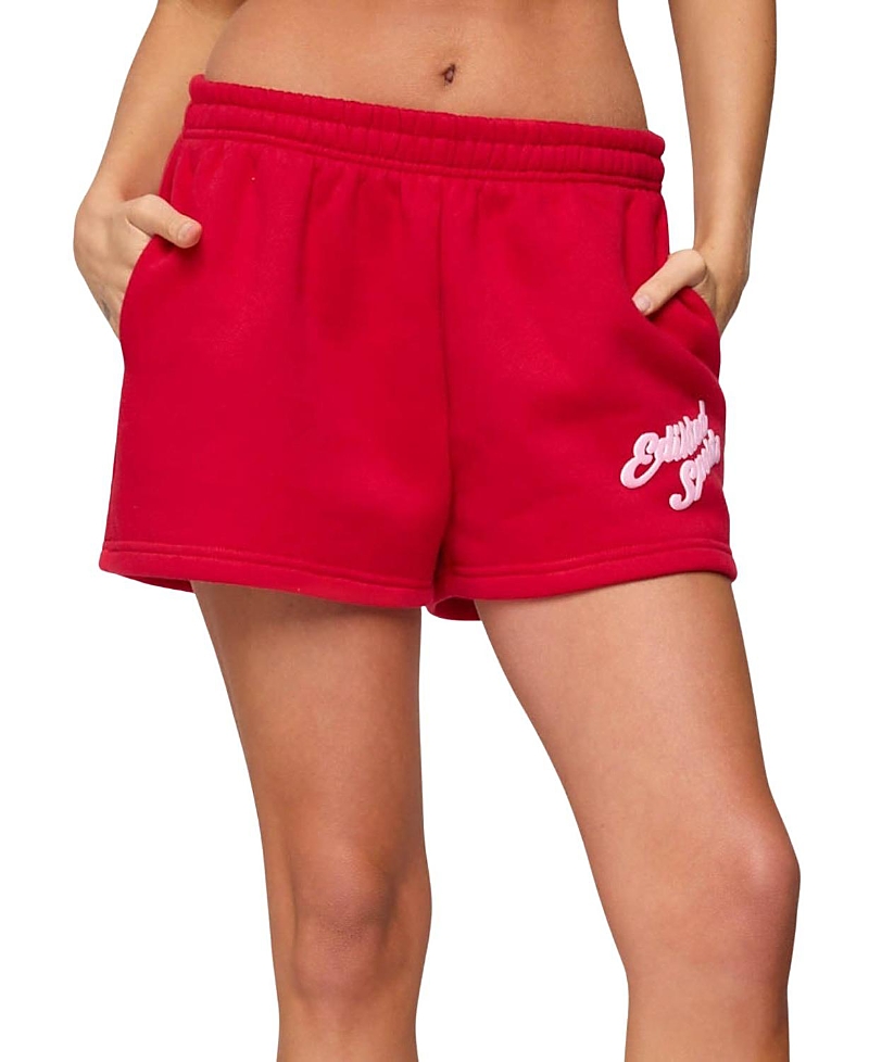 Edikted So Sporty Sweat Shorts In Red