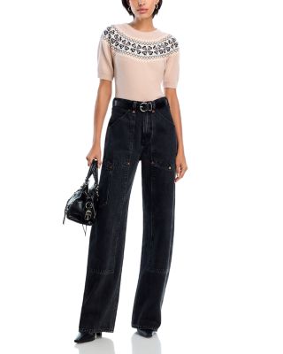 The Short Sleeve Cashmere Fair Isle Sweater