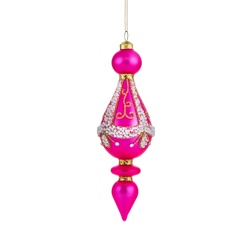 Bloomingdale's Glass Pink Finial Ornament - Exclusive In Pink