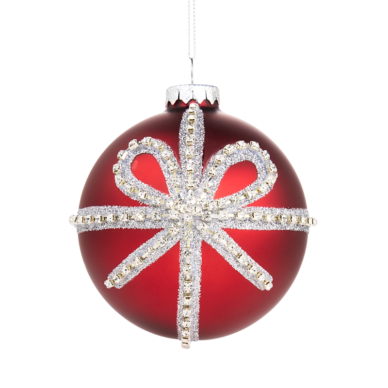 Bloomingdale's Bow Ball Red Ornament - Exclusive In Red