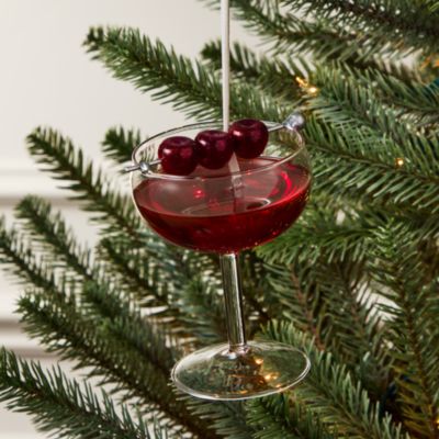 Manhattan Cocktail Ornament - Exclusive