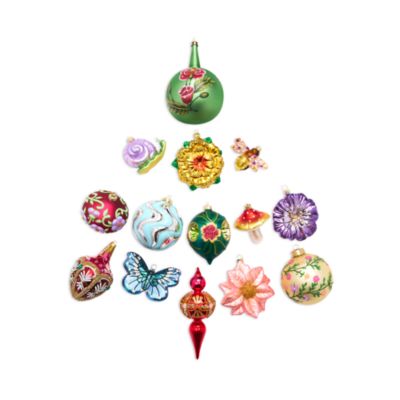 Glass Purple Flower Ornament - Exclusive
